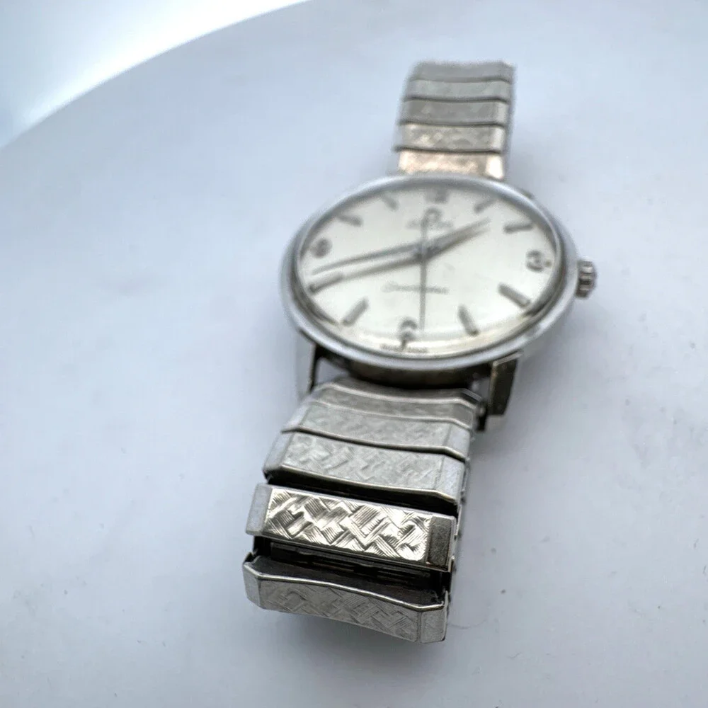 Omega Seamaster Automatic Stainless Steel 10k Gold Filled Flex Band Men's Watch